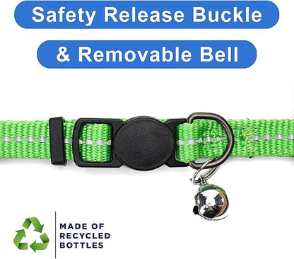 Pawtitas Recycled Green Reflective Cat Collar – Eco-Friendly Breakaway Safety - Image 6