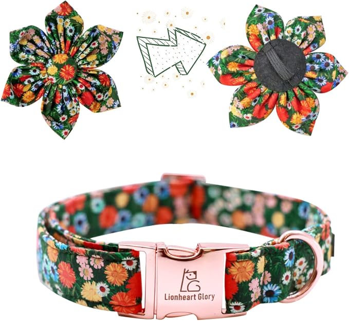 Lionheart Glory Cute Floral Pattern Pet Collar - Image 2
