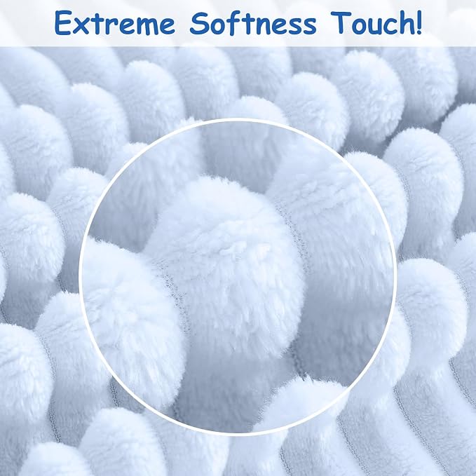Soft Fleece Baby Blanket Ultra Cozy Blue Baby Blankets - Image 6