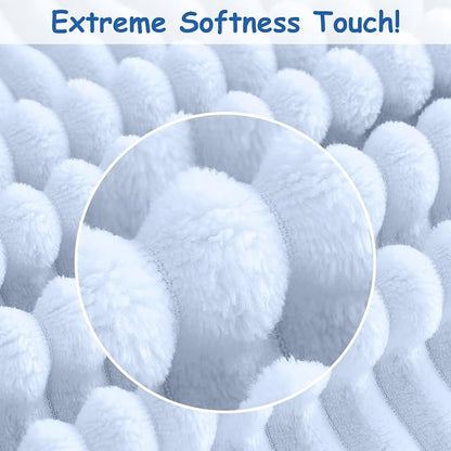 Soft Fleece Baby Blanket Ultra Cozy Blue Baby Blankets - Image 6