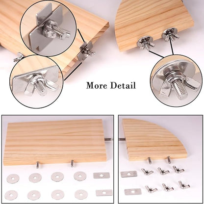 Bird Perch Platform Stand, Wood Perch Bird Platform Parrot Stand Playground - Image 6