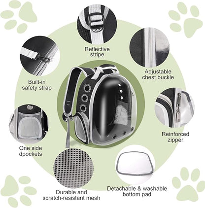 Pet Carrier Backpack Bearded Dragon Cat Bird Rabbit Guinea Pig Small Animal - Image 4