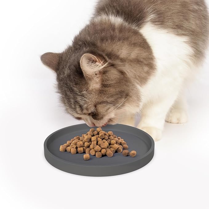 Arespark Pet Silicone Food Mat, Round Eating Tray - Image 4