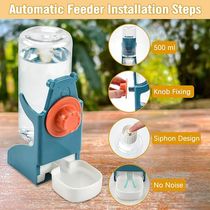 BNOSDM Automatic Bird Feeder Water Dispenser Set No Mess Bird Cage Feeders - Image 6