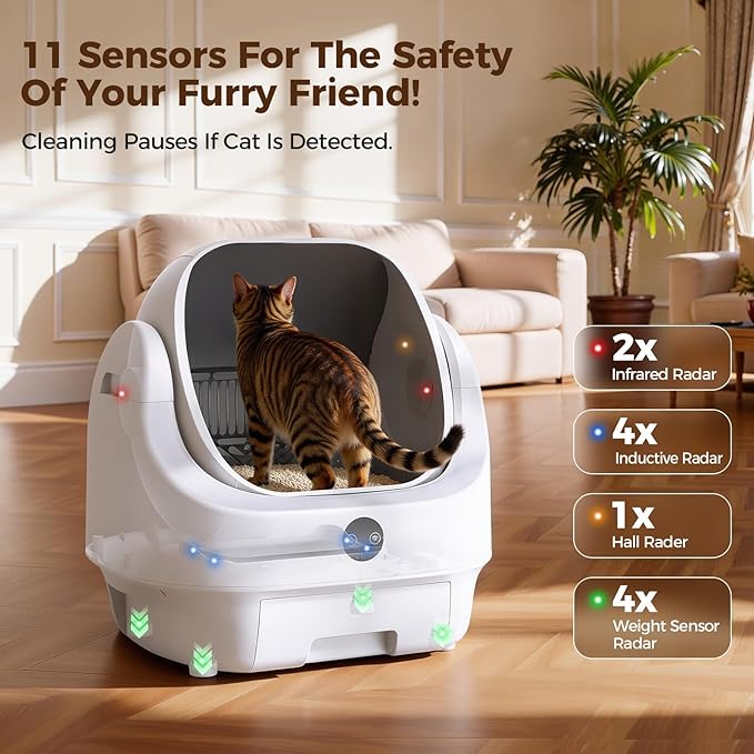 Open Top Automatic Litter Box, Odor Control, Ready to Use, Self Cleaning Litter - Image 6
