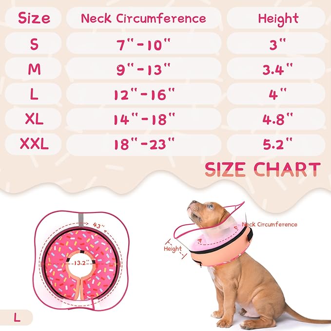 Supet Raised Inflatable Dog Cone Collar to Stop Licking, Soft Dog Cone - Image 6