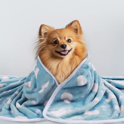 1 Pack 3 Blankets Super Soft Cute Dot Pattern Pet Blanket Flannel Throw - Image 8