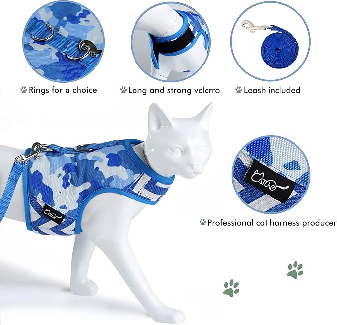 Cat Harness and Leash for Walking Escape Proof, Adjustable Cat Vest Harness - Image 4