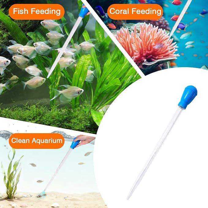 2PCS Fish Tank Cleaning and Feeder Kit, Fish Tank Cleaner Brush and Coral - Image 7