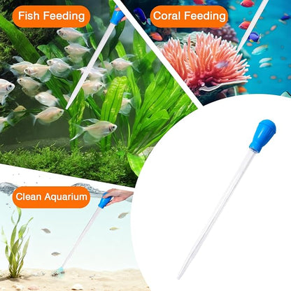 2PCS Fish Tank Cleaning and Feeder Kit, Fish Tank Cleaner Brush and Coral - Image 7