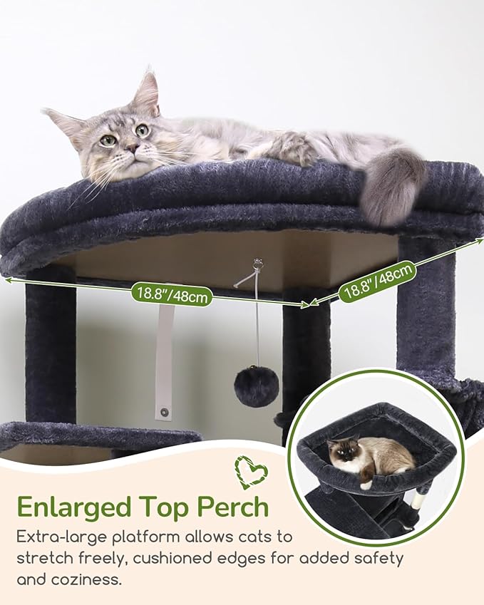 Globlazer Heavy Duty Cat Tree, 74in Sturdy Cat Tower - Image 2