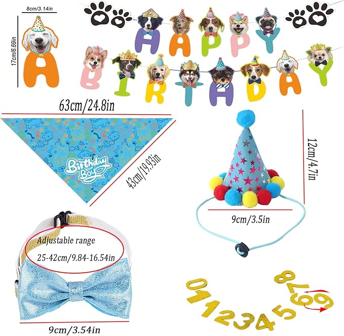 Happy Birthday Dog Party Supplies Kit - Image 2