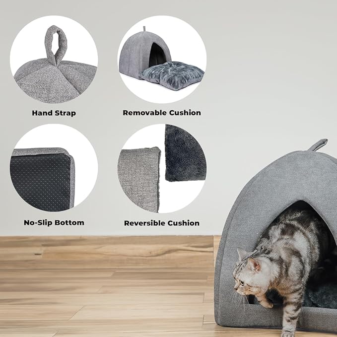 Best Pet Supplies Dog House Bed Crate Mat Tent Indoor Round Soft Plush - Image 3