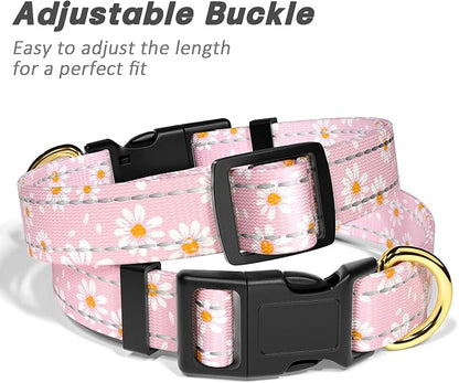 Reflective Dog Collar for Extra Small Dogs, Cute Daisy Theme Adjustable - Image 6