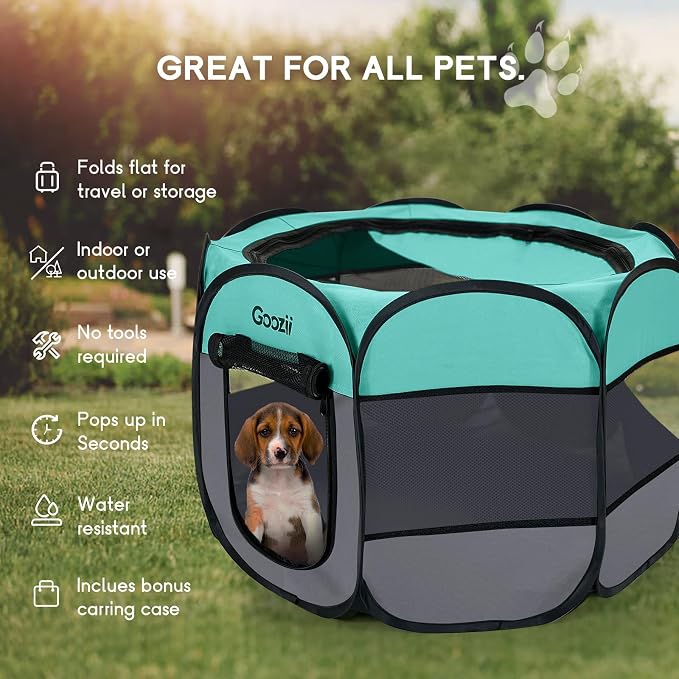 Pet Cat Playpen for Indoor Cats Enclosed, Puppy Dog Play Pen for Outdoor Travel - Image 3