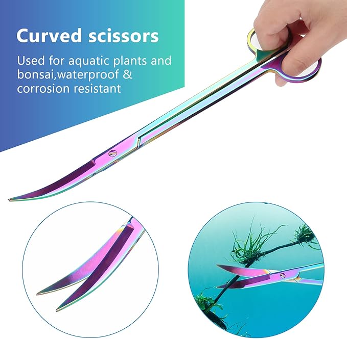 4 in 1 Quarium Aquascape Tools Kits, Anti-Rust Stainless Steel Aquatic Plant - Image 5