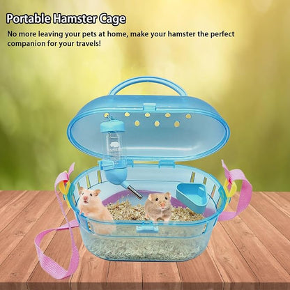 Portable Hamster Cage Syrian Hamster Carry Travel Cage - Image 2