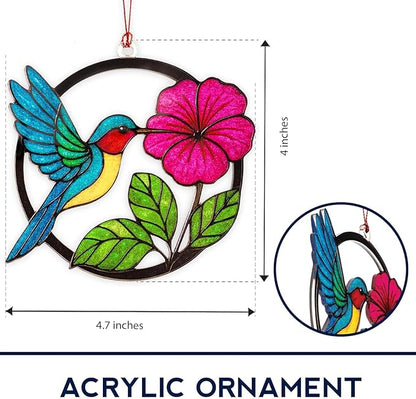 Christmas Ornaments 2025 – Hummingbird Suncatcher Window Hanging Ornament - Image 3