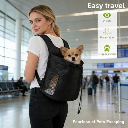 Dog Front Carrier Backpack, Ventilated Mesh Puppy Back Pack - Image 6