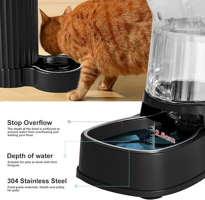 Gardner Pet Automatic Dog Water Dispenser Gravity Stainless Steel Water Waterer - Image 4