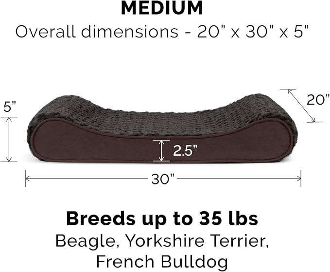 Furhaven Replacement Dog Bed Cover Ultra Plush Faux Fur & Suede Contour Luxe - Image 3