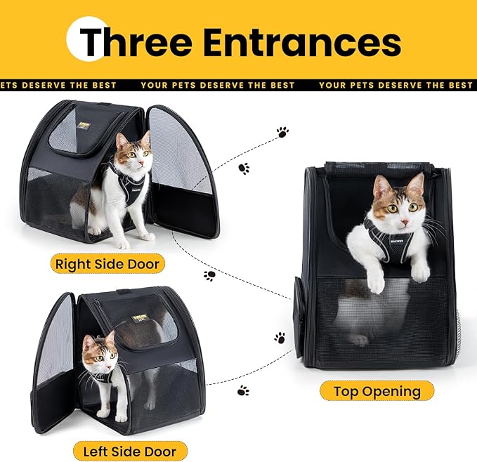 Cat Backpack Carrier for Small Dogs and Cats Fit Up to 15 Lbs, Small Dog - Image 3
