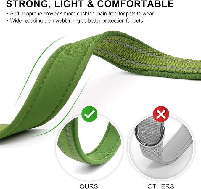 azuza Reflective Dog Collar, Soft Neoprene Padded Pet Collar - Image 3