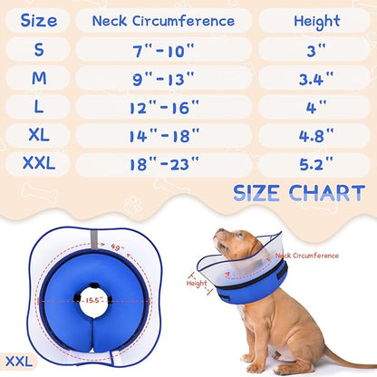 Supet Raised Inflatable Dog Cone Collar to Stop Licking, Soft Dog Cone - Image 6