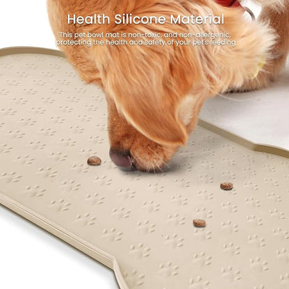 Dog Food Mat Anti-Slip Silicone Dog Bowl Mat Thicker Pet Placemat Waterproof - Image 6