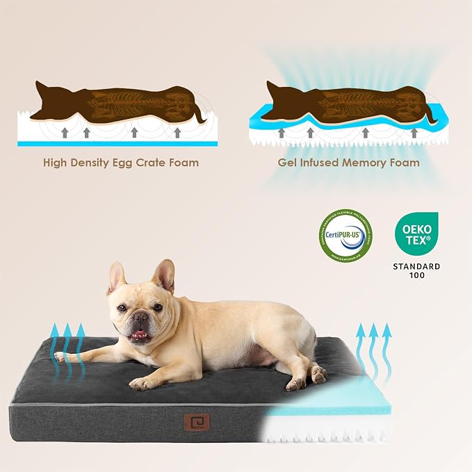 EHEYCIGA Waterproof Dog Bed Orthopedic 30"x20", Memory Foam Pet Bed - Image 4