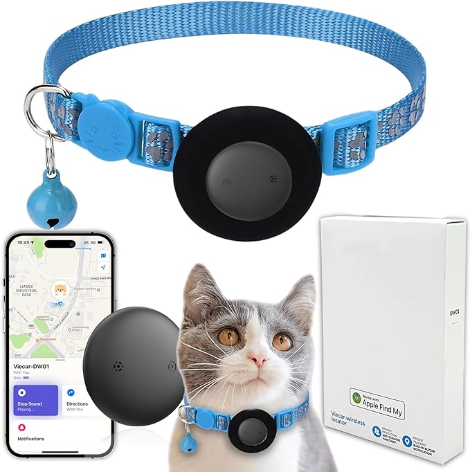 GPS Tracker for Cats, Mini GPS Pet Tracker by Bingolar