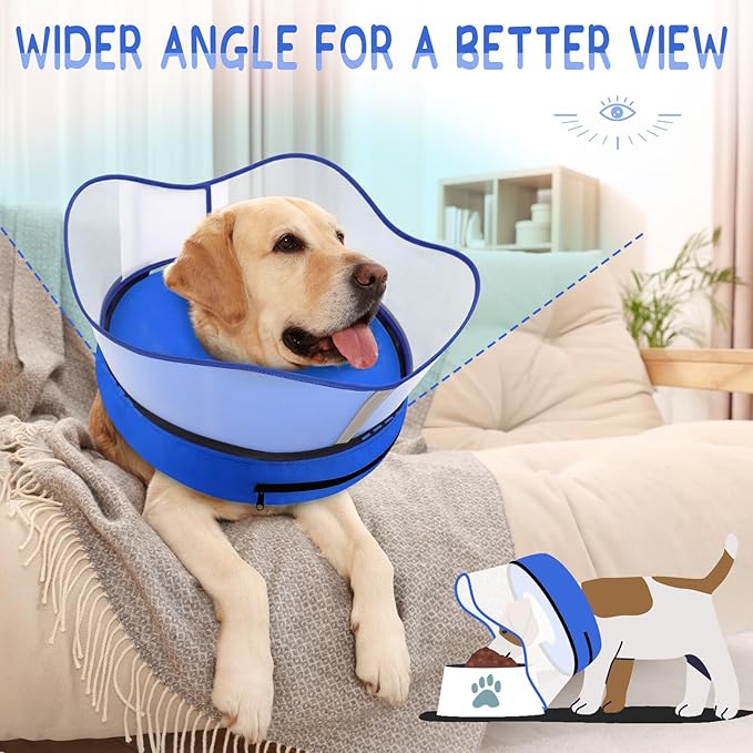 Supet Raised Inflatable Dog Cone Collar to Stop Licking, Soft Dog Cone - Image 4