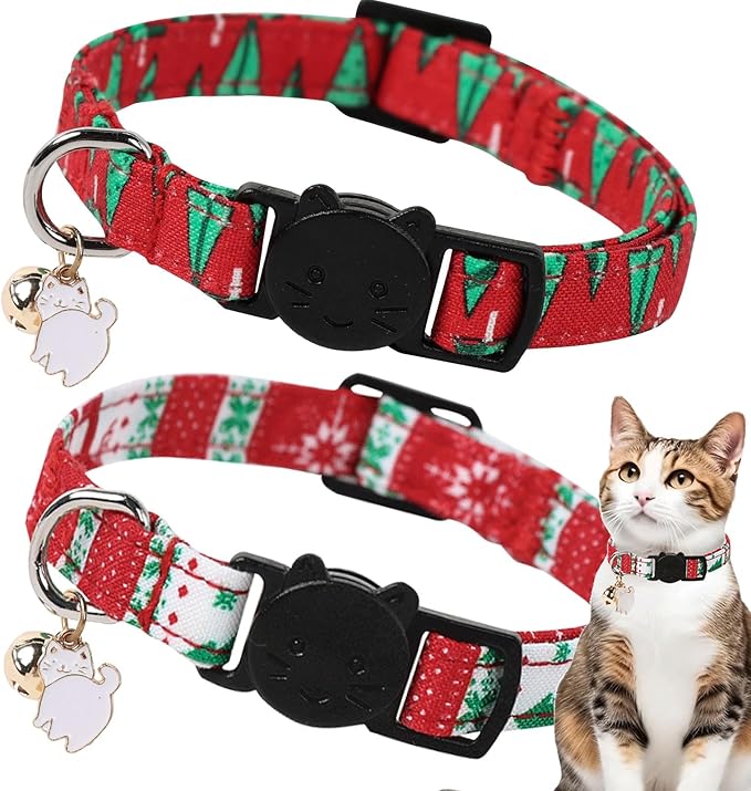 Unique style paws 2 Pack Christmas Kitten Collar Breakaway by Uniquestylepaws