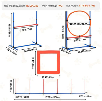 VEVOR Dog Agility Training Equipment, Dog Agility Course Backyard Set - Image 7