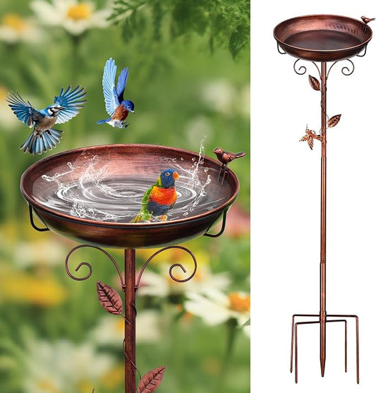 Metal Bird Bath for Outside by Unknown