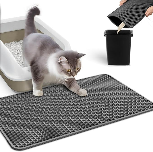 Cat Litter Mat - 23.2'' x 14.6'' Small Litter Trapping Mat, Waterproof by Powools
