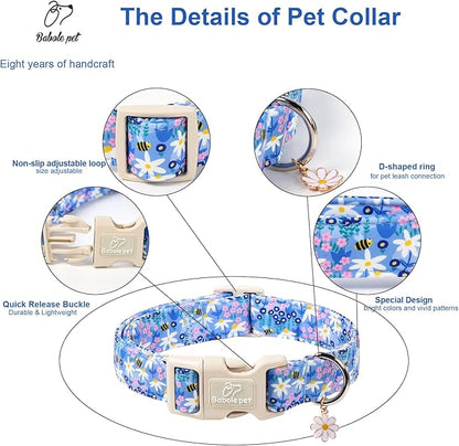 Floral Dog Collar for Medium Dogs - Image 3