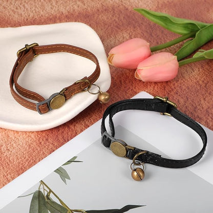2 Pcs PU Leather Cat Collar Breakaway - Image 7