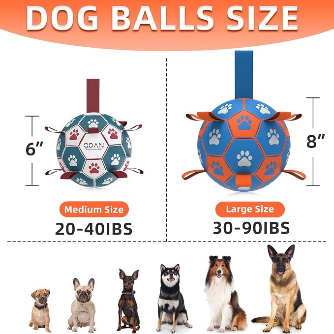 QDAN Dog Ropes Toys Soccer Ball - Image 3