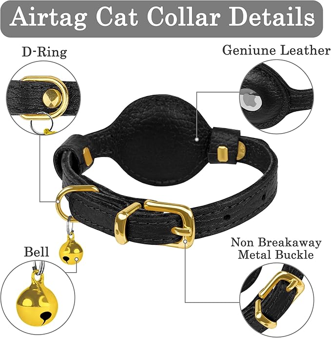 OOPSDOGGY Leather AirTag Cat Collar - Image 3