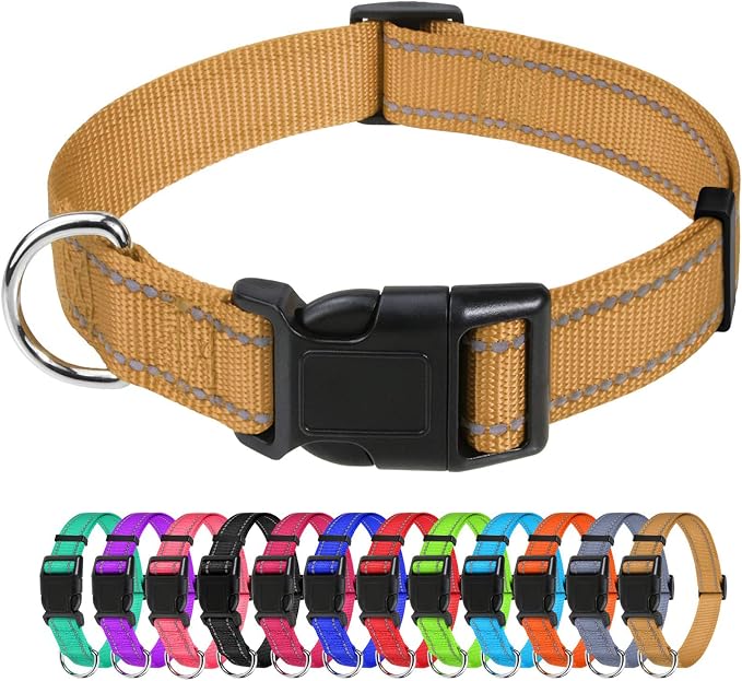 TagME Reflective Nylon Dog Collars, Adjustable Classic Collar by TagME