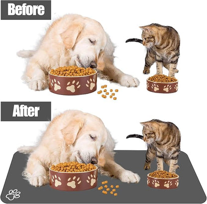 Large Pet Feeding Mat, 39.3"x15.7" Absorbent Quick Dry Dog Mat - Image 2