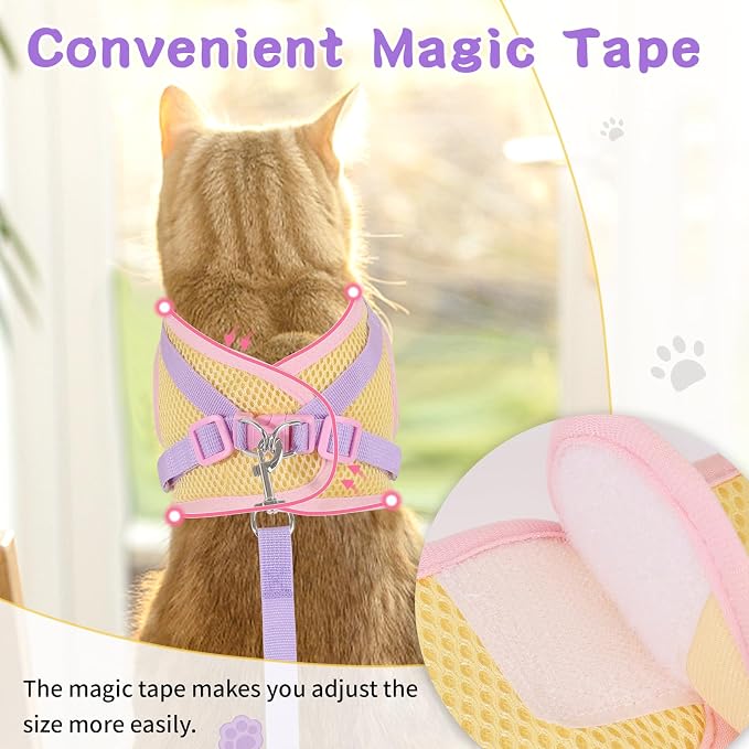 Cat Harness and Leash Set for Walking Escape Proof, Adjustable Kitten Harness - Image 5