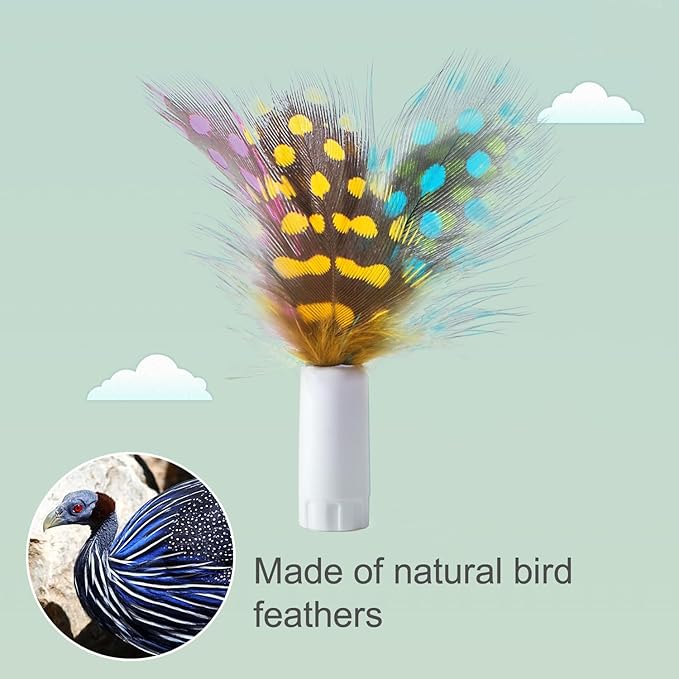 ORSDA 6Pcs Interchangeable Attachments Cat Feather Toys Replaceable Feathers - Image 5
