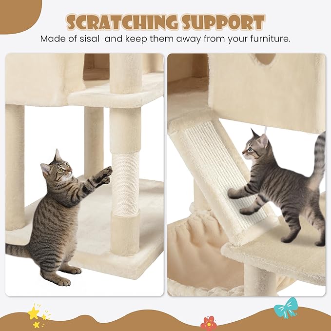 SHA CERLIN 81in Multi-Level Tall Cat Tree Tower - Image 7