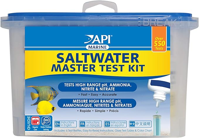 API SALTWATER MASTER TEST KIT 550-Test Saltwater Aquarium Water Test Kit by API