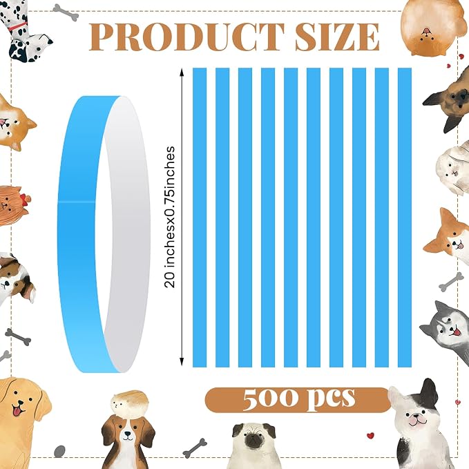 500 Count 20inch Adjustable Paper Dog Collars - Image 2