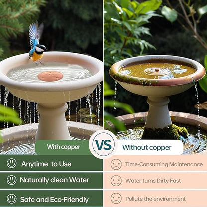 QIANQIAN Bird Bath Copper Disk, Copper Bird Bath Purification Disk - Image 2