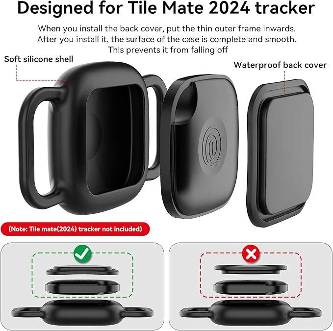 DDJ 2-Pack Dog Collar Holder for Tile Life360 Mate 2022 Tracker, Waterproof - Image 7