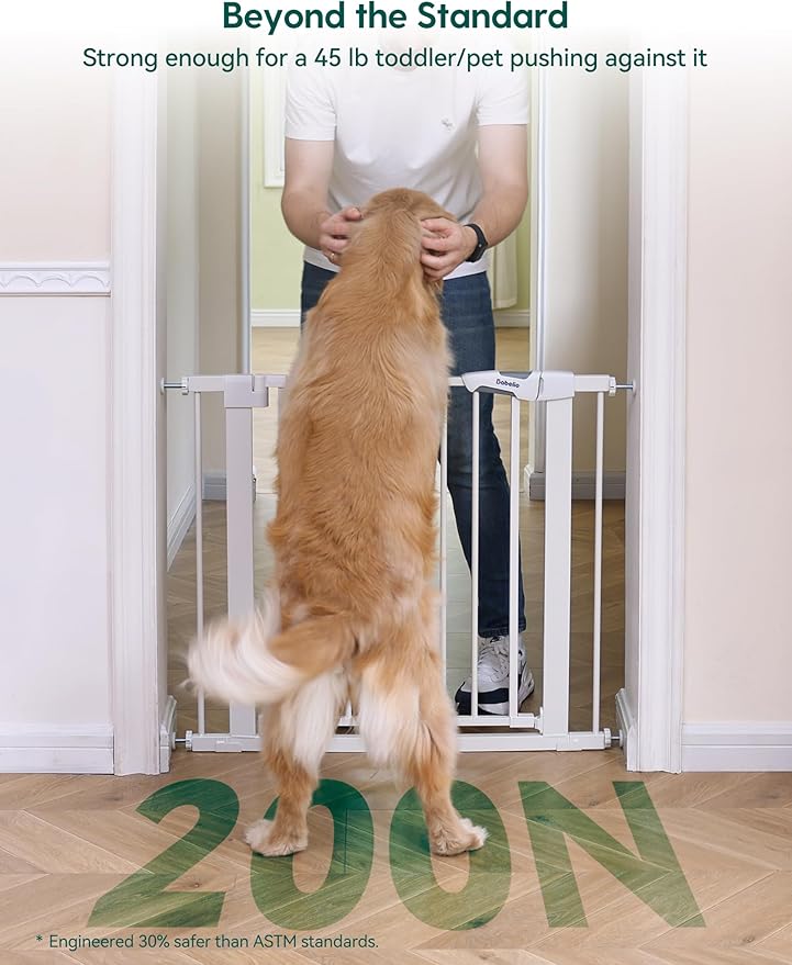 Babelio Metal Baby Gate, 29-43" Auto Close Easy Install Pet Gate PressGuard P7 - Image 2